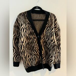 Abstract animal print cardigan